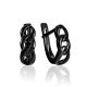 Blackened Chain Earrings The ICONIC black edition, image 