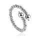 Laconic Beaded Coil Ring The Sparkling, Ring Size: 6 / 16.5, image 