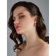 Bright Synthetic Coral Earrings With Marcasites The Lace, image , picture 3