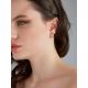 Trendy Chain Motif Gold Crystal Earrings, image , picture 3