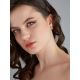 Chain Motif Gold Crystal Earrings, image , picture 4