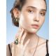 Bold Enamel Earrings With Honey Amber The Verona, image , picture 3