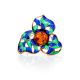 Bold Gold-Plated Ring With Cognac Amber And Enamel The Verona, Ring Size: 10 / 20, image , picture 3