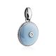 Round Silver Pendant With Diamond And Enamel The Heritage, image , picture 3