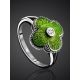 Extra Bright Enamel Clover Ring With Crystal The Heritage, Ring Size: 7 / 17.5, image , picture 2