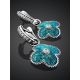 Shimmering Enamel Dangle Earrings With Crystals The Heritage, image , picture 2