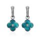 Shimmering Enamel Dangle Earrings With Crystals The Heritage, image 