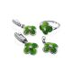 Extra Bright Enamel Clover Ring With Crystal The Heritage, Ring Size: 7 / 17.5, image , picture 4