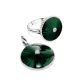 Round Silver Pendant With Green Enamel And Diamond The  Heritage, image , picture 4