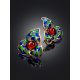 Gold-Plated Earrings With Amber And Enamel The Verona, image , picture 2