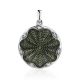 Round Silver Enamel Pendant With Crystals The Heritage, image 