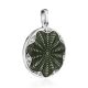 Round Silver Enamel Pendant With Crystals The Heritage, image , picture 3