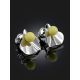 Laconic Design Silver Amber Stud Earrings The Palazzo, image , picture 2