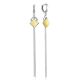 Geometric Amber Earrings With Chains The Palazzo, image 