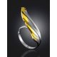 Feather Motif Bicolor Ring, Ring Size: 6 / 16.5, image , picture 2