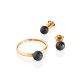 Stylish Black Diamond Stud Earrings, image , picture 4