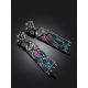 Vintage Style Enamel Garnet Earrings The Gothic, image , picture 2