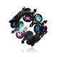 Crown Motif Enamel Smoky Quartz Ring The Gothic, Ring Size: 7 / 17.5, image 
