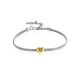 Bicolor Bracelet With Heart-Shaped Charm The Silk, image 