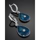 Silver Drop Shaped Dangles With Enamel And Diamonds The Heritage, image , picture 2