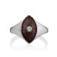 Silver Diamond Ring With Red Enamel The Heritage, Ring Size: 6.5 / 17, image , picture 3