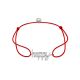 Red Lace Friendship Bracelet "Happy", image 
