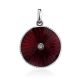 Glossy Round Pendant With Enamel And Diamond The Heritage, image 