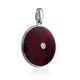 Glossy Round Pendant With Enamel And Diamond The Heritage, image , picture 3