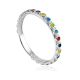 Refined Multicolor Enamel Ring "Kaleidoscope", Ring Size: 8.5 / 18.5, image 