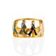 Designer Gilded Ring With Enamel "The Beatles", Ring Size: 9 / 19, image , picture 4
