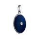 Blue Enamel Oval Pendant With Diamond The Heritage, image , picture 3