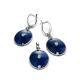 Blue Enamel Silver Dangles With Diamonds The Heritage, image , picture 4