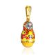 Red Enamel Matryoshka Pendant With Amber The Romanov, image , picture 4