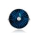 Blue Enamel Silver Ring With Diamond The Heritage, Ring Size: 5.5 / 16, image , picture 3