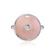 Romantic Silver Ring With Pink Enamel And Diamond The Heritage, Ring Size: 5.5 / 16, image , picture 3
