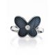 Silver Diamond Ring With Enamel Butterfly The Heritage, Ring Size: 6 / 16.5, image , picture 3