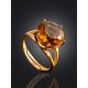 Luminous Gold-Plated Ring With Zultanite, Ring Size: 8 / 18, image , picture 2