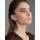 Glossy Asymmetric Earrings "The Faces", image , picture 3