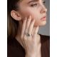 Glossy Feather Motif Adjustable Ring, Ring Size: 6 / 16.5, image , picture 3