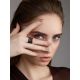 Luminous Blackened Silver Stackable Ring With Garnet  And EnamelThe Gothic, Ring Size: 6.5 / 17, image , picture 8