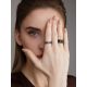 Crown Motif Enamel Smoky Quartz Ring The Gothic, Ring Size: 7 / 17.5, image , picture 3