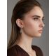 Playful Design Asymmetric Earrings With Crystals, image , picture 3