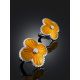 Clover Motif Enamel Earrings With Diamonds The Heritage, image , picture 2