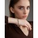 White Gold Bangle Bracelet With Crystals, image , picture 3