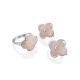 Silver Pink Enamel Ring With Diamond Centerpiece The Heritage, Ring Size: 8 / 18, image , picture 4