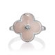 Silver Pink Enamel Ring With Diamond Centerpiece The Heritage, Ring Size: 8 / 18, image , picture 3