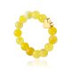 Cute Honey Colored Amber Ring With Gilded Heart The Palazzo, Ring Size: Adjustable, image 