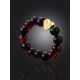 Amber Beaded Ring With Gilded Heart The Palazzo, Ring Size: Adjustable, image , picture 2