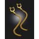 Chic Gilded Chain Earrings The Sparkling, image , picture 2