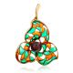 Luminous Enamel Pendant With Cognac Amber The Verona, image 